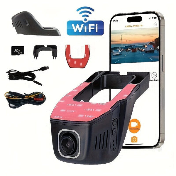 Planet Gates Hidden HD Driving Recorder Without Screen, WiFi Mobile Phone Interconnection, Support 24-hour Parking Monitoring & USB Power Supply