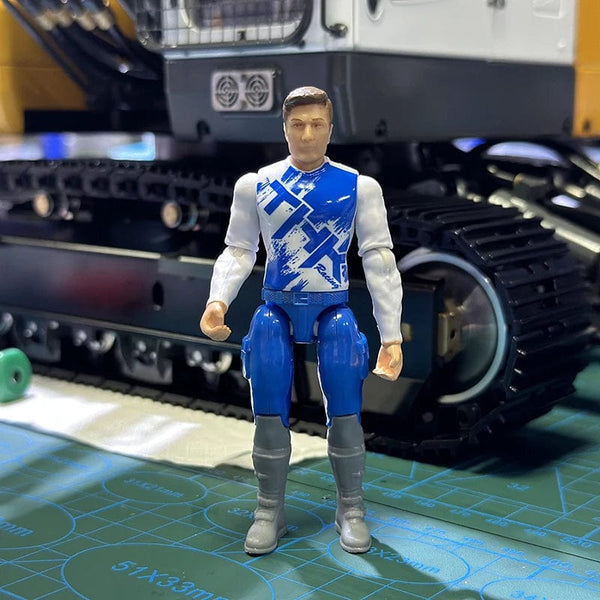 Planet Gates High 100mm 1 100MM Worker Soldier Courier Model 3.94 Inch Detachable Turnable Cab Doll for 1/146 RC Excavator Cab 1/18 Trailer Cab Model Toys