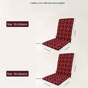 Planet Gates High Back Cushions for Outdoor Patio Rocking Chair Seasonal Replacement with Elastic Back Random Geometry Patterns Home Decor Chair Cushion