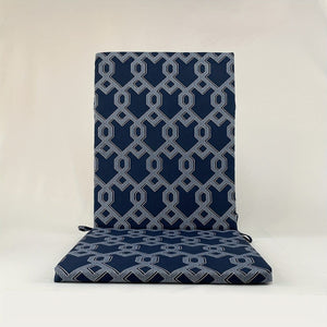 Planet Gates High Back Cushions for Outdoor Patio Rocking Chair Seasonal Replacement with Elastic Back Random Geometry Patterns Home Decor Chair Cushion