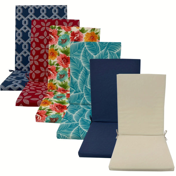 Planet Gates High Back Cushions for Outdoor Patio Rocking Chair Seasonal Replacement with Elastic Back Random Geometry Patterns Home Decor Chair Cushion