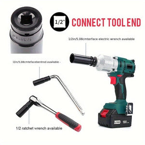 Planet Gates High-carbon Steel 10pcs Set 1/2 Inch 8-24mm Electric Long Socket Wrench Tool Socket Wrench Adapter Hand Tool Car Home Industrial Repair Tool Socket Kit