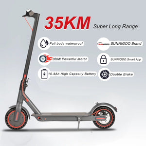 Planet Gates High-End Adult Electric Scooter 8.5in 36v350w Folding Electric Scooter Ultra-Light Smart Mobility Bike M365 White Grey