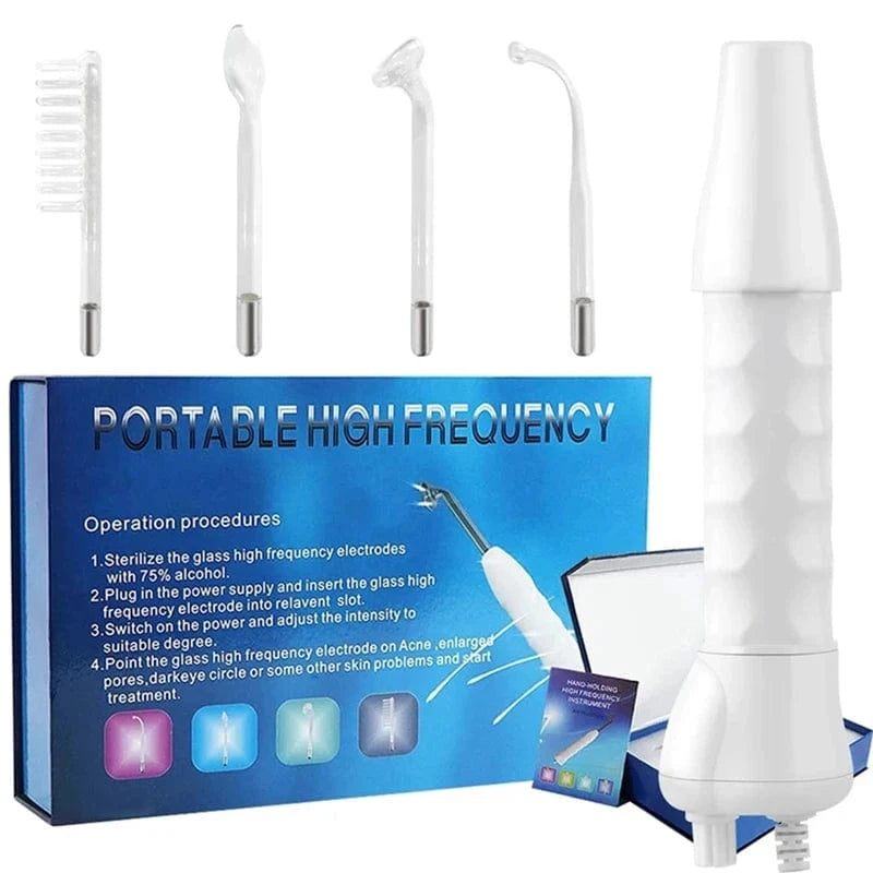 Planet Gates High Frequency Skin Therapy Wand Machine Portable Handheld for Acne Massage Skin Rejuvenation Tightening Wrinkle Reducing Tool