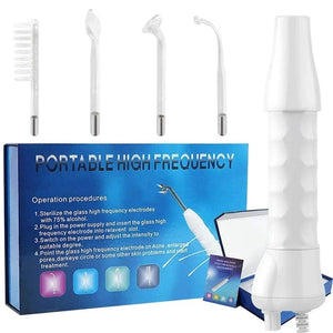 Planet Gates High Frequency Skin Therapy Wand Machine Portable Handheld for Acne Massage Skin Rejuvenation Tightening Wrinkle Reducing Tool