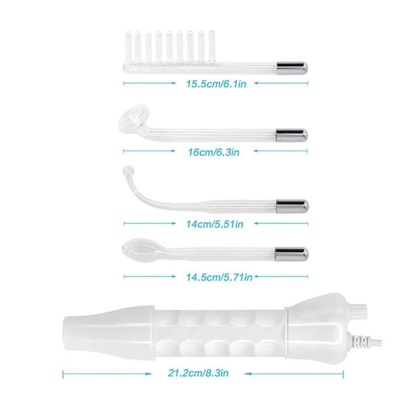 Planet Gates High Frequency Skin Therapy Wand Machine Portable Handheld for Acne Massage Skin Rejuvenation Tightening Wrinkle Reducing Tool