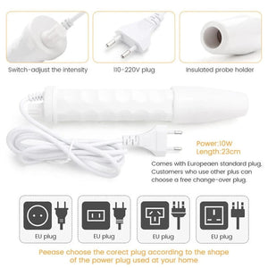 Planet Gates High Frequency Skin Therapy Wand Machine Portable Handheld for Acne Massage Skin Rejuvenation Tightening Wrinkle Reducing Tool