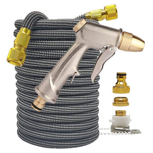 Planet Gates High Pressure Garden Water Hose Expandable Double Metal Connector Pvc Reel Magic Water Pipes for Garden Farm Irrigation Car Wash