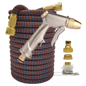 Planet Gates High Pressure Garden Water Hose Expandable Double Metal Connector Pvc Reel Magic Water Pipes for Garden Farm Irrigation Car Wash