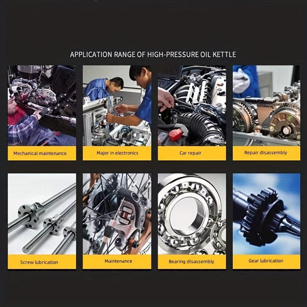 Planet Gates High Pressure Transparent Oil Bottle 250ml Plastic Hose Drop Resistant Copper Tip Nozzle Oil Filler Oil Bottle Oil Gun