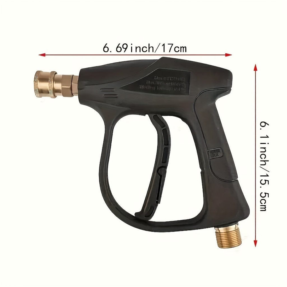 Planet Gates High pressure water gun + 5 nozzles 1 Set, High Pressure Washing Gun, Max 3000 PSI 5 Colors Quick Connect 1/4 Inch Nozzle M22 -14 Hose Fitting Car Washing, Garden Supplies