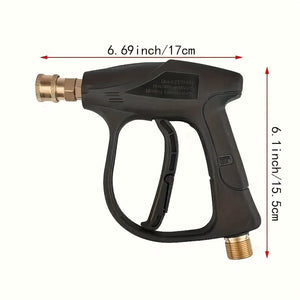 Planet Gates High Pressure Water Gun 1 Set, High Pressure Washing Gun, Max 3000 PSI 5 Colors Quick Connect 1/4 Inch Nozzle M22 -14 Hose Fitting Car Washing, Garden Supplies