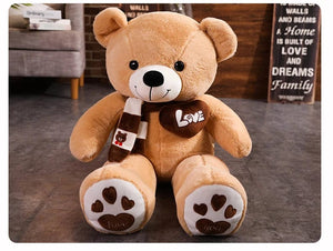 Planet Gates High Quality 4 Colors Teddy Bear With Scarf Stuffed Animals Bear Plush Toys Doll Pillow Kids Lovers Birthday Baby Gift