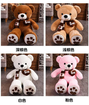 Planet Gates High Quality 4 Colors Teddy Bear With Scarf Stuffed Animals Bear Plush Toys Doll Pillow Kids Lovers Birthday Baby Gift