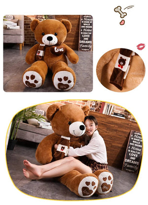 Planet Gates High Quality 4 Colors Teddy Bear With Scarf Stuffed Animals Bear Plush Toys Doll Pillow Kids Lovers Birthday Baby Gift