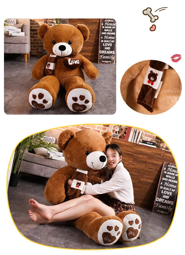 Planet Gates High Quality 4 Colors Teddy Bear With Scarf Stuffed Animals Bear Plush Toys Doll Pillow Kids Lovers Birthday Baby Gift