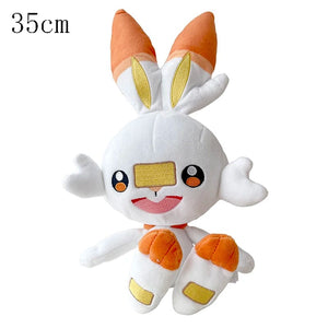Planet Gates high quality HQ Scorbunny Plush Toy Sword and Shield Pokemon Peluche Stuffed Doll Cartoon Bunny Rabbit Christmas Gift