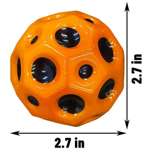 Planet Gates High Resilience Hole Ball Soft Bouncy Ball Anti-fall Moon Shape Porous Bouncy Ball Kids Indoor Outdoor Game Toy Ergonomic Design