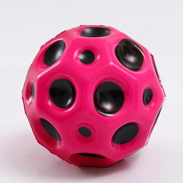 Planet Gates High Resilience Hole Ball Soft Bouncy Ball Anti-fall Moon Shape Porous Bouncy Ball Kids Outdoor Sport Toy Ergonomic Squeeze Ball