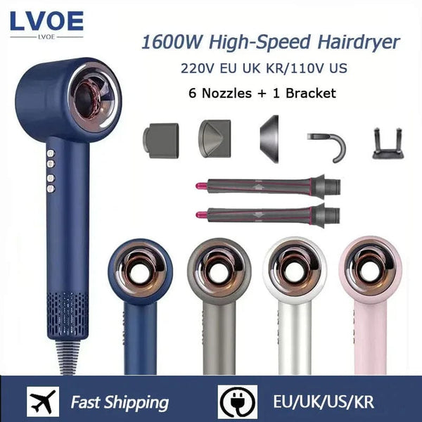 Planet Gates High Speed Anion Hair Dryers Wind Speed 65m/s 1600W 110000 Rpm Professional Hair Care Quick Drye Negative Ion Hair dryer