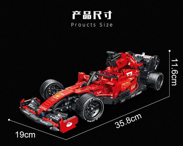 Planet Gates High-tech Building Blocks F1 Formula 1 Remote Control Super Racing Car Moc Bricks RC Technical Model Toy Creative Expert 1089pcs