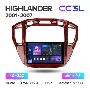 Planet Gates Highlander1 CC3L 32G / CHINA TEYES CC3L CC3 2K For Toyota Highlander 1 XU20 2001 - 2007 Car Radio Multimedia Video Player Navigation stereo GPS Android 10 No 2din 2 din dvd
