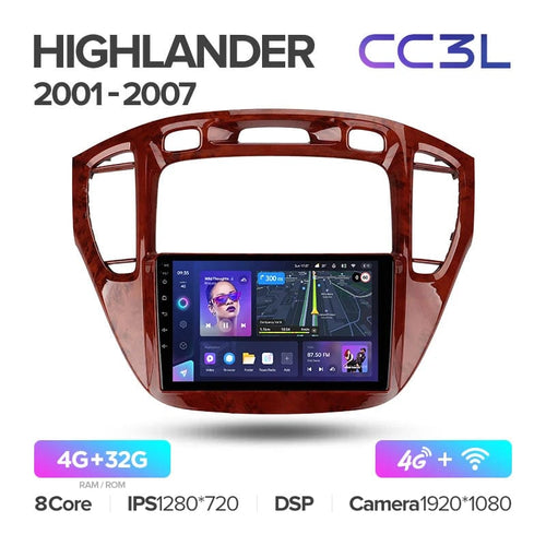 Planet Gates Highlander1 CC3L 32G / CHINA TEYES CC3L CC3 2K For Toyota Highlander 1 XU20 2001 - 2007 Car Radio Multimedia Video Player Navigation stereo GPS Android 10 No 2din 2 din dvd