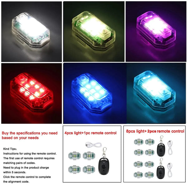 Planet Gates Highlight Wireless Remote Control LED Strobe Light Drone Strobe Light Aircraft Strobe Lights Flash Position Wireless Light