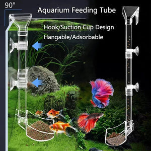 Planet Gates Highly Transparent Acrylic Aquarium Feeder Tube Dish Transparent Fish Tank Shrimp Snail Shrimp Food Feeding Bowl Accessories