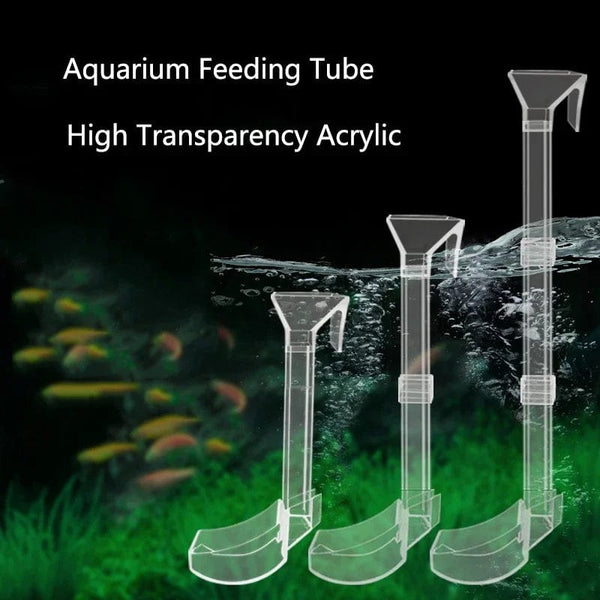 Planet Gates Highly Transparent Acrylic Aquarium Feeder Tube Dish Transparent Fish Tank Shrimp Snail Shrimp Food Feeding Bowl Accessories