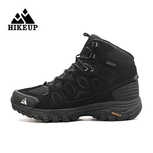 Planet Gates HIKEUP High-Top Men Hiking Boot Winter Outdoor Shoes Lace-Up Non-slip Sports Casual Trekking Boots Man Suede Warm Shoes