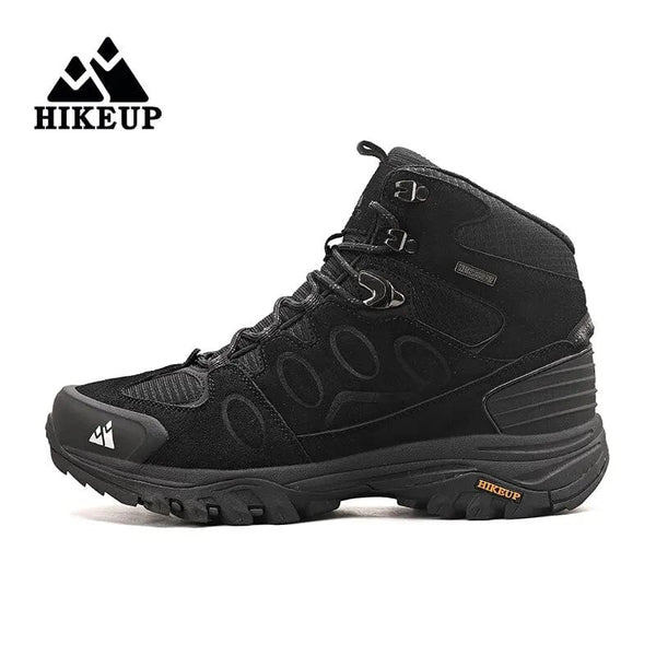 Planet Gates HIKEUP High-Top Men Hiking Boot Winter Outdoor Shoes Lace-Up Non-slip Sports Casual Trekking Boots Man Suede Warm Shoes
