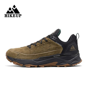 Planet Gates HIKEUP Latest Men's Hiking Shoes Wear-resistant Non-slip Outdoor Sneaker Rock Climbing Trekking Hunting Men Sports Suede Leather