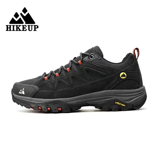 Planet Gates HIKEUP Leather Men's Outdoor Hiking Shoes Tourist Trekking Sneakers Mountain Climbing Trail Jogging Shoes For Men Factory Outlet