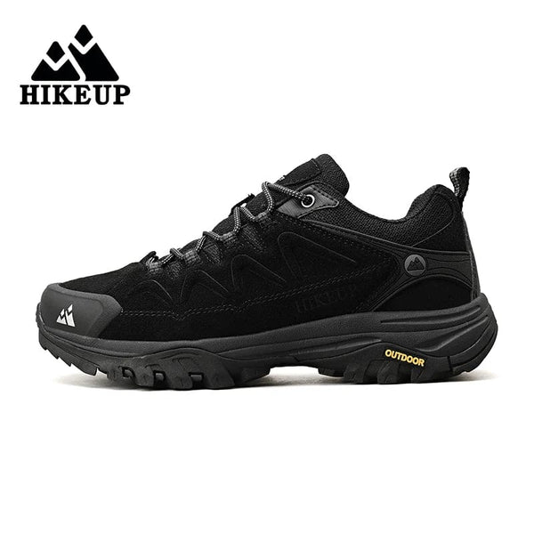 Planet Gates HIKEUP Leather Men's Outdoor Hiking Shoes Tourist Trekking Sneakers Mountain Climbing Trail Jogging Shoes For Men Factory Outlet