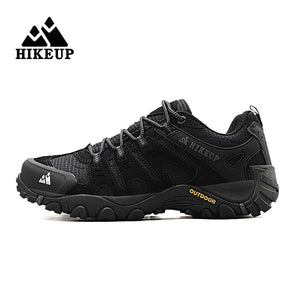 Planet Gates HIKEUP Men's Hiking Shoes Suede Leather Outdoor Shoes Wear-resistant Men Trekking Walking Hunting Tactical Sneakers