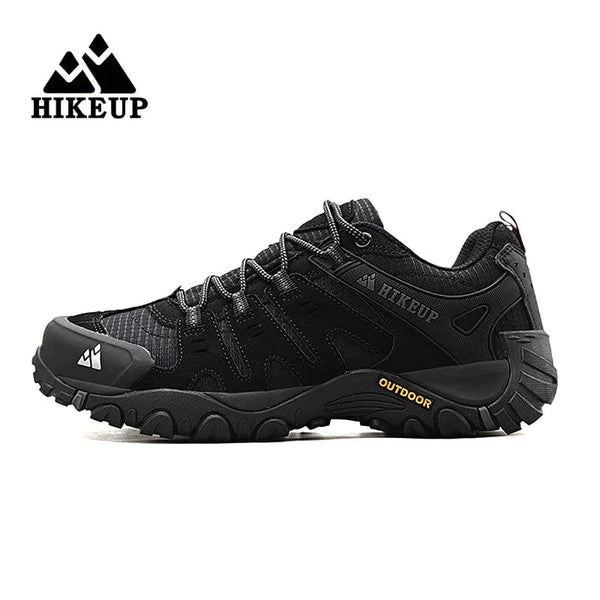 Planet Gates HIKEUP Men's Hiking Shoes Suede Leather Outdoor Shoes Wear-resistant Men Trekking Walking Hunting Tactical Sneakers