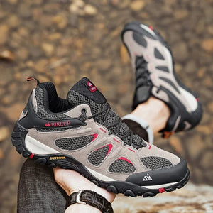 Planet Gates HIKEUP New Non-slip Wear Resistant Men‘s Outdoor Hiking Shoes Breathable Splashproof Climbing Men Sneaker Hunting Mountain Shoes