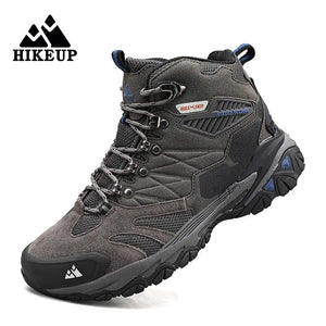 Planet Gates HIKEUP Winter Boot Men Outdoor Hiking Boots Suede High Top Trekking Men Shoes Rainproof Tactical Combat Military Boots