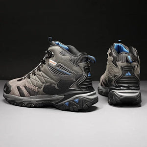 Planet Gates HIKEUP Winter Boot Men Outdoor Hiking Boots Suede High Top Trekking Men Shoes Rainproof Tactical Combat Military Boots