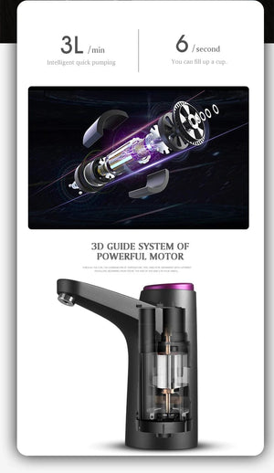 Planet Gates HiPiCok Water Pump 19 Liters Water Dispenser for Bottle Mini USB Automatic Electric Water Gallon Bottle Pump Drinking Dispenser