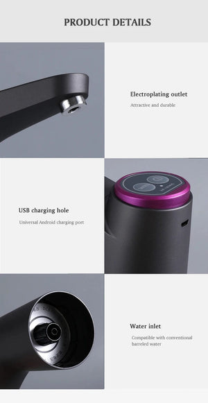 Planet Gates HiPiCok Water Pump 19 Liters Water Dispenser for Bottle Mini USB Automatic Electric Water Gallon Bottle Pump Drinking Dispenser