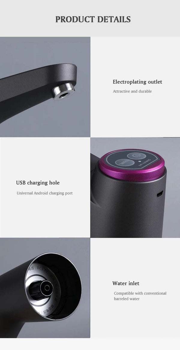 Planet Gates HiPiCok Water Pump 19 Liters Water Dispenser for Bottle Mini USB Automatic Electric Water Gallon Bottle Pump Drinking Dispenser