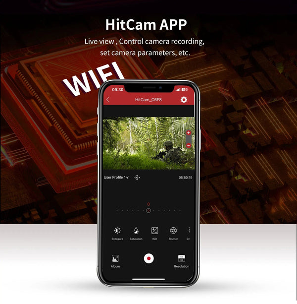 Planet Gates HitCam Complete Set RunCam HitCam 4K 10X Optics Zoom Digital Airsoft Camera