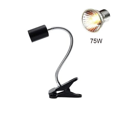 Planet Gates holder and 75W UVB E27 Pet Reptile Lamp Clip-on Bulb Lamp Holder Turtle Basking UV Heating Lamp Kit Tortoises Light Lizards Lighting  EU Plug