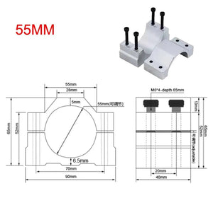 Planet Gates hole 65mm 1PCS Hole 40mm/42mm/45mm/48mm/52mm /65mmMount Bracket Spindle Fixture For DC spindle motor