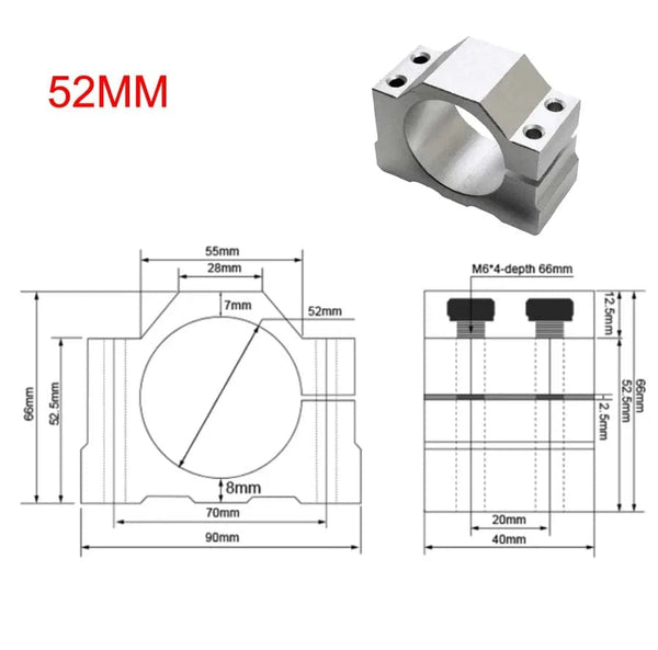 Planet Gates hole 65mm 1PCS Hole 40mm/42mm/45mm/48mm/52mm /65mmMount Bracket Spindle Fixture For DC spindle motor