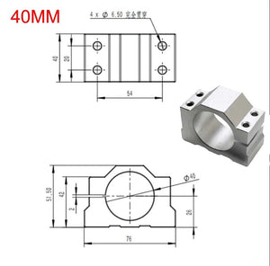 Planet Gates hole 65mm 1PCS Hole 40mm/42mm/45mm/48mm/52mm /65mmMount Bracket Spindle Fixture For DC spindle motor