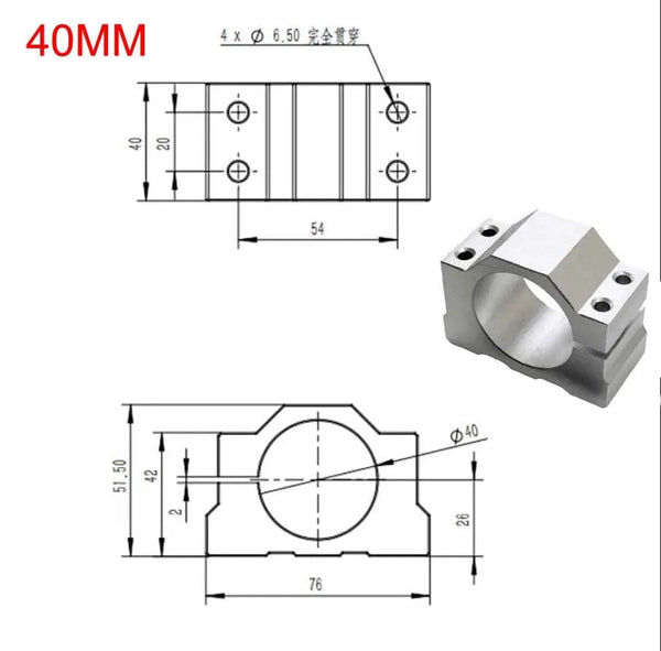Planet Gates hole 65mm 1PCS Hole 40mm/42mm/45mm/48mm/52mm /65mmMount Bracket Spindle Fixture For DC spindle motor