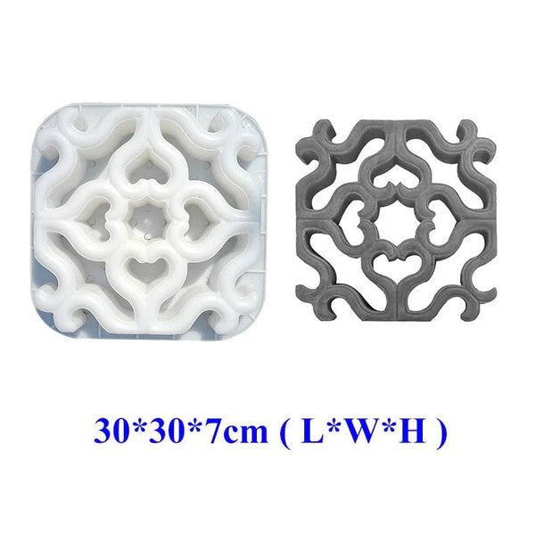 Planet Gates Hollow Diamond Garden Building Concrete Mold Fence Hollow Plastic Brick Mold Antique Courtyard Lawn Flower Pool Cement Mold